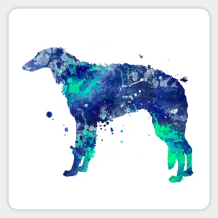 Borzoi Dog Watercolor Painting Sticker